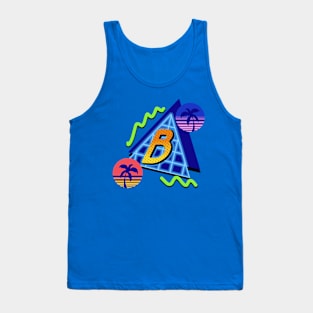 Initial Letter B - 80s Synth Tank Top